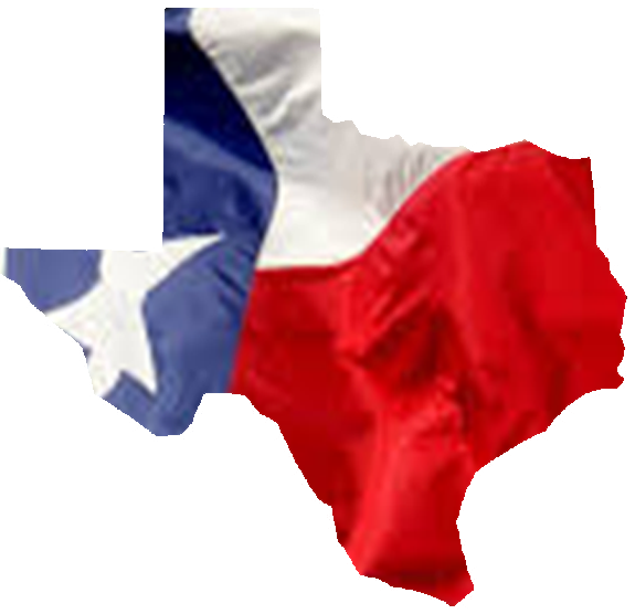 texas shape w flag